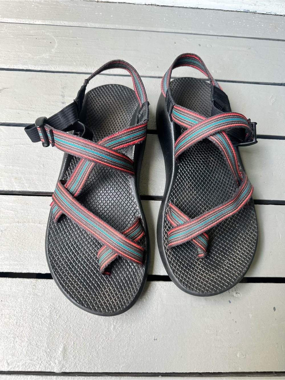 CHACO Z/2 Yampa Multicolored Straps Toe loop Sandal  - Men's 10